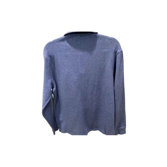 Polo Ralph Lauren Men’s Blue 1/4 Zip Pullover Sweater Red Pony - Size M (EUC) - Picture 2 of 5